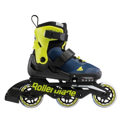 Rolki Inline Rollerblade Microblade 3WD (Kółka: 80mm/82A, Łożyska: SG3) królewski niebieski/limonkowy dziecięcy